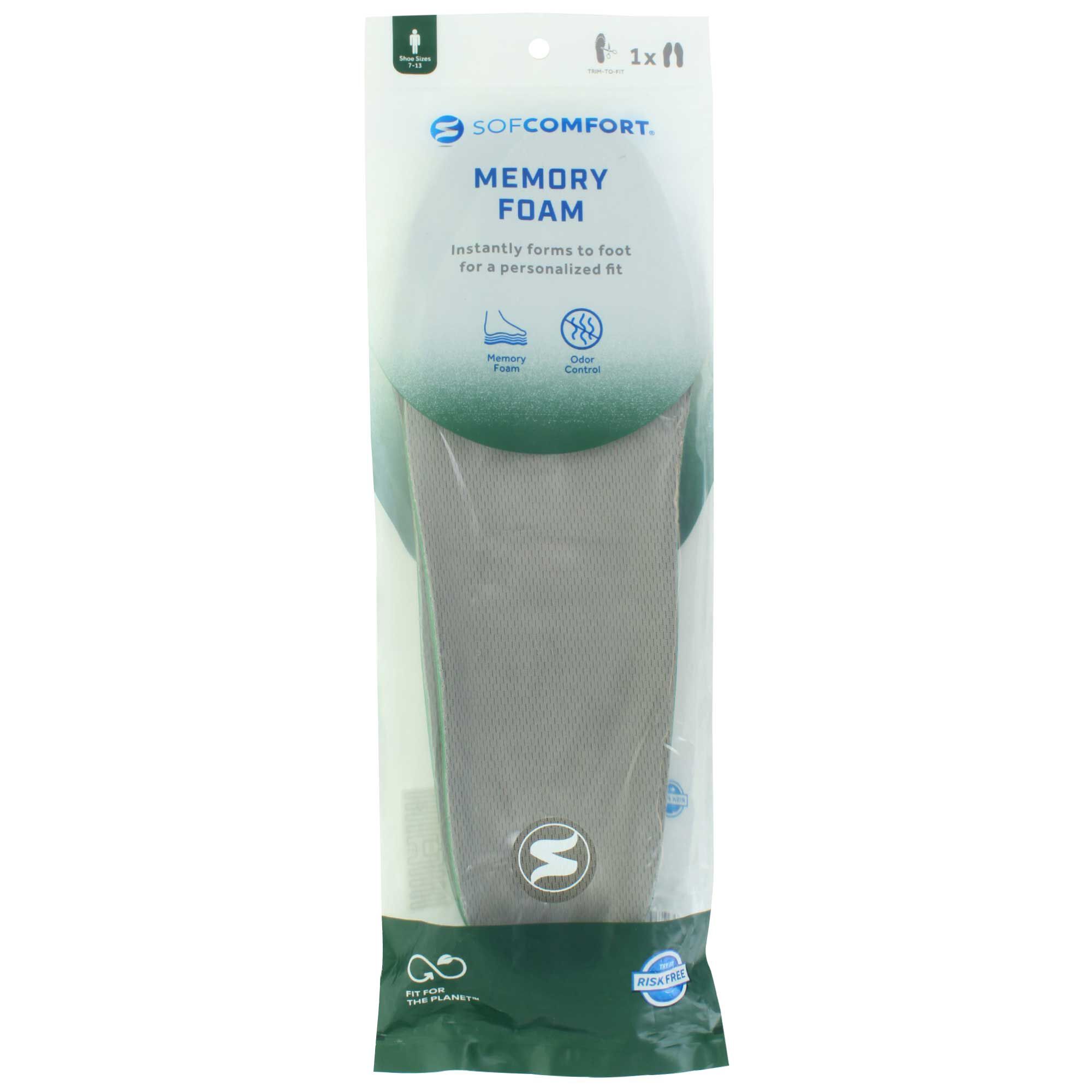 SOF COMFORT Memory Foam Inserts Front Package View