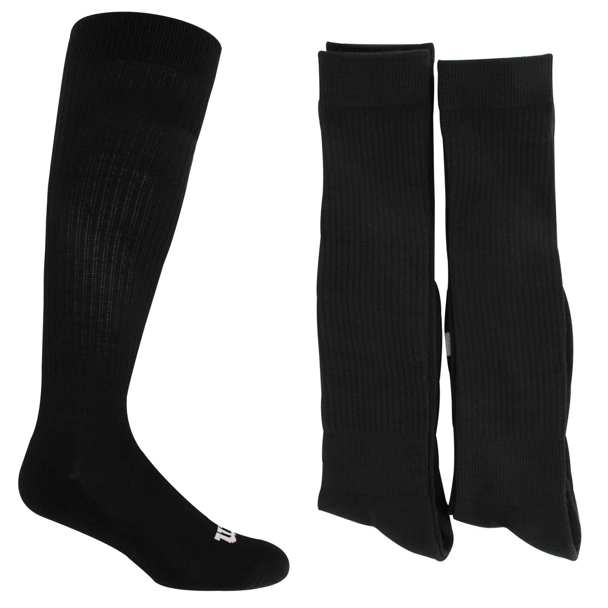 Men's Wilson Performance Soccer Socks 2-Pair Pack Side View With Package