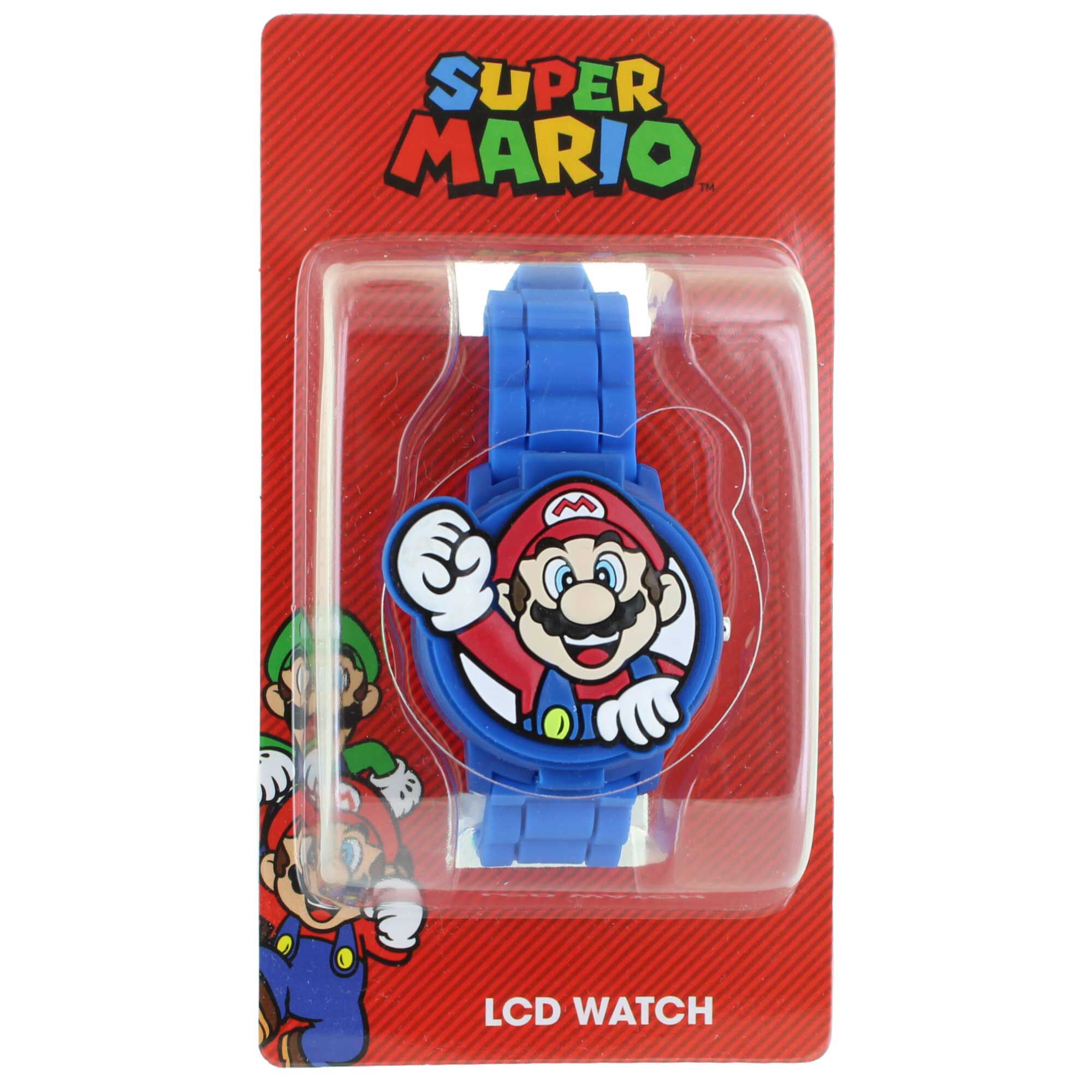 Super Mario Flip-Top LCD Watch Front View Lid Closed