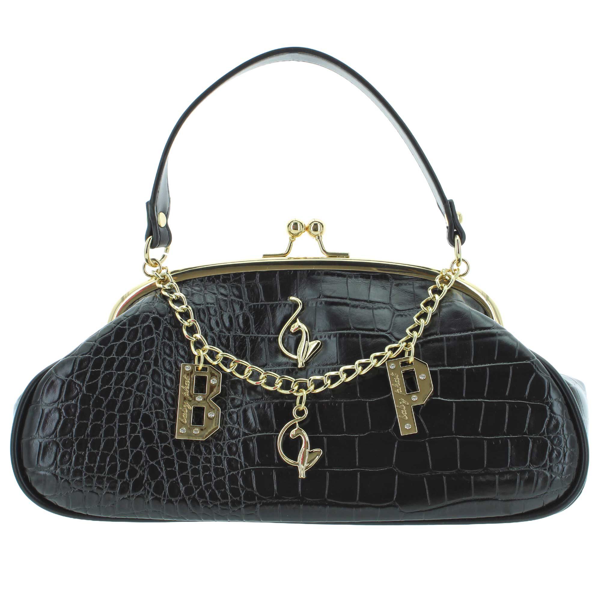 Baby Phat Janet Faux-Crocodile Handbag Front View