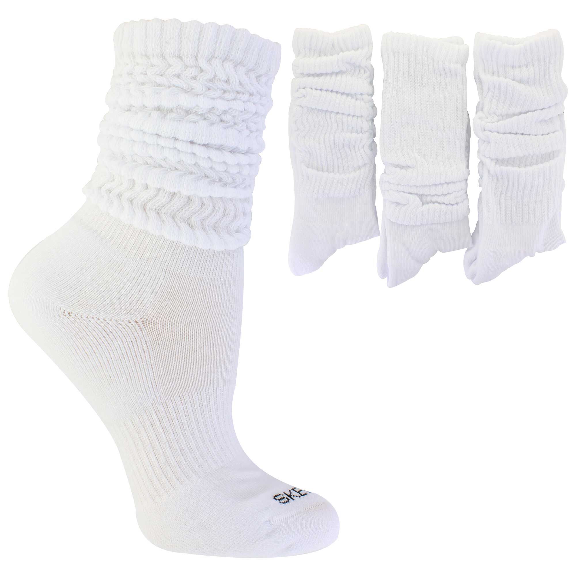 Women's Skechers Active Slouch Socks 3-Pair Pack Side View With Package