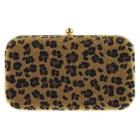 Crossbody Studio Infinite Faux-Leopard Jane Clutch Front View