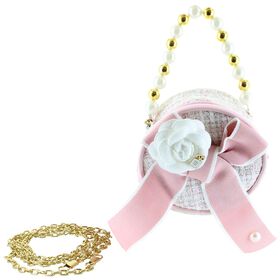 Red and Pink Shoes and Accessories Willow & Ruby Tweed And Floral Bow Mini Bag Front View