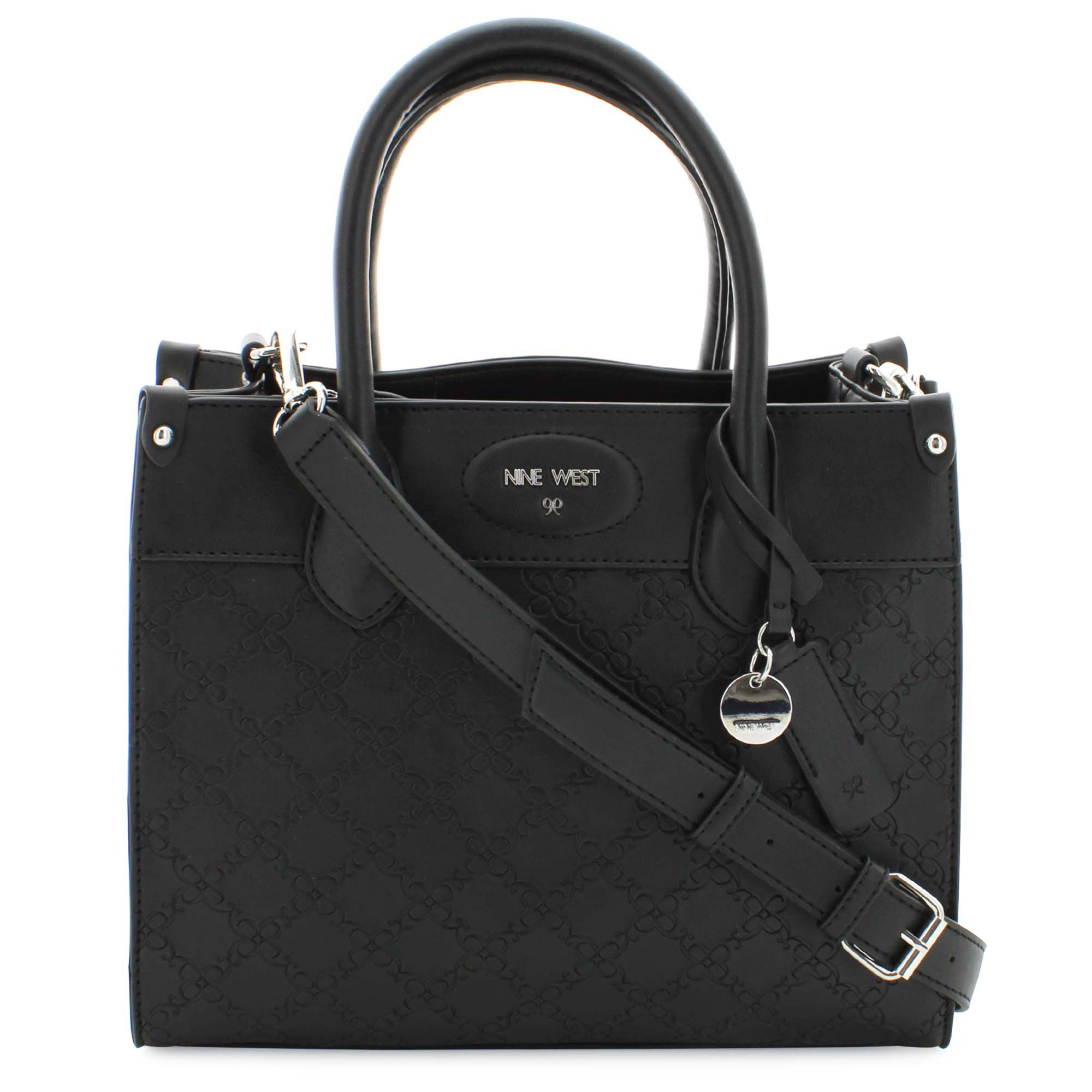 Nine West Archy Embossed Satchel Front View