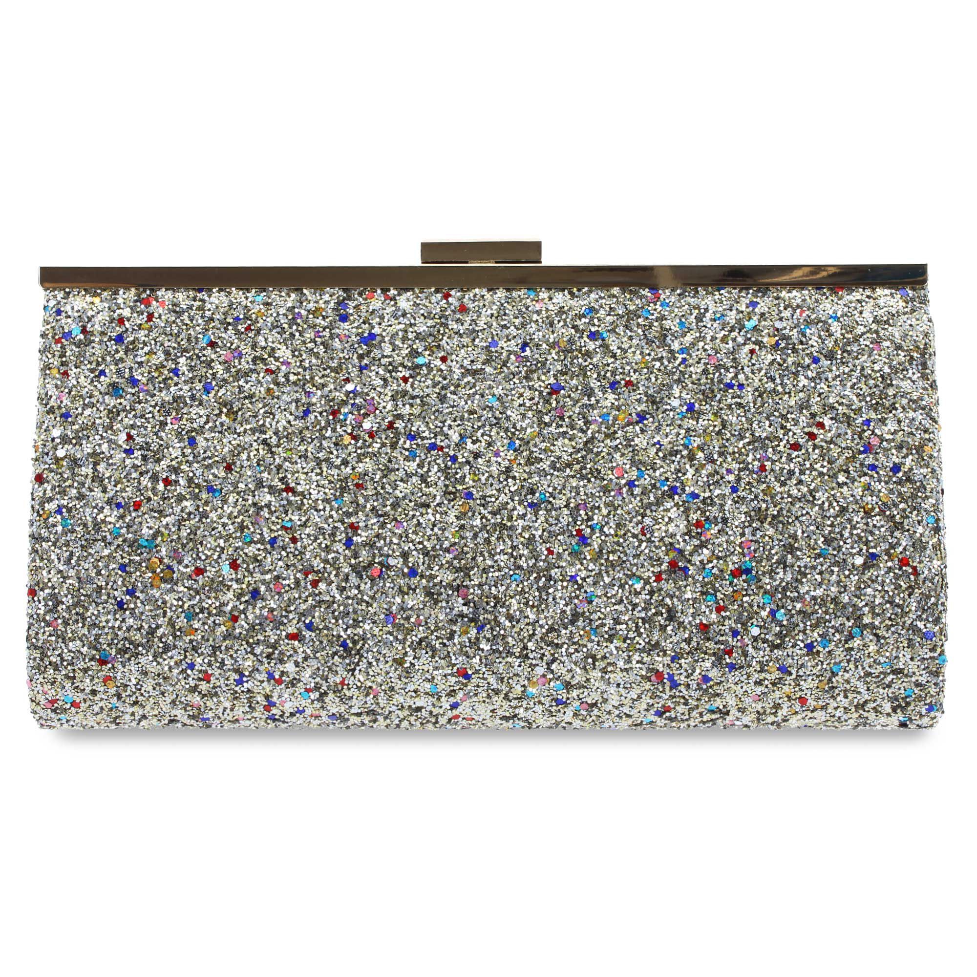 d'margeaux Glitter Clutch Front View