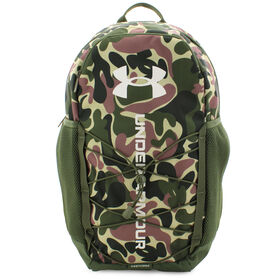 Green Shoes & Accessories Under Armour Hustle Sport Camouflage Backpack 26L Front View