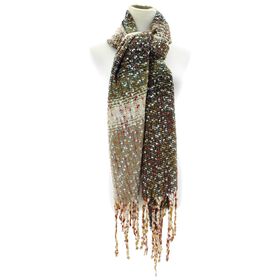 Scarves Couture Gems Striped Oblong Scarf Worn View