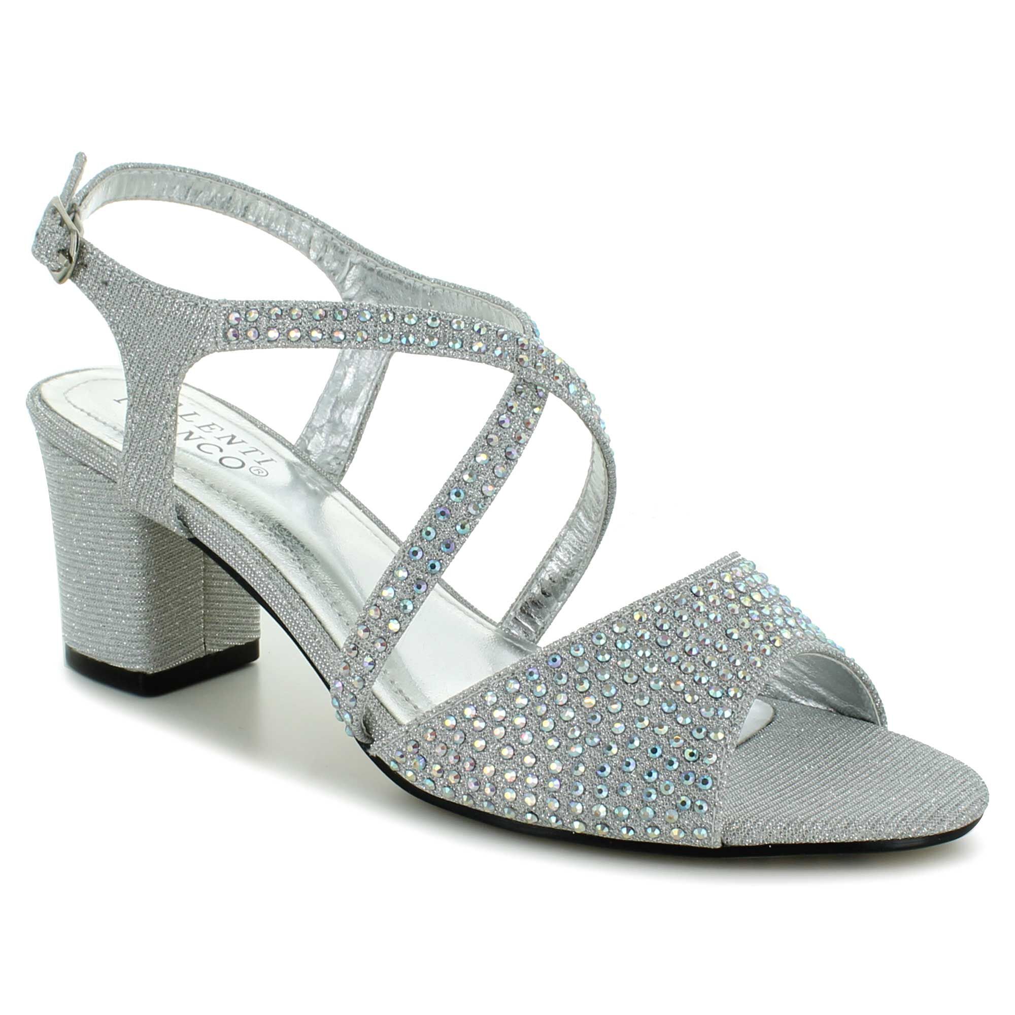 shoe show silver heels