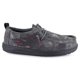  HEYDUDE Wally Denim Flames Right Side View