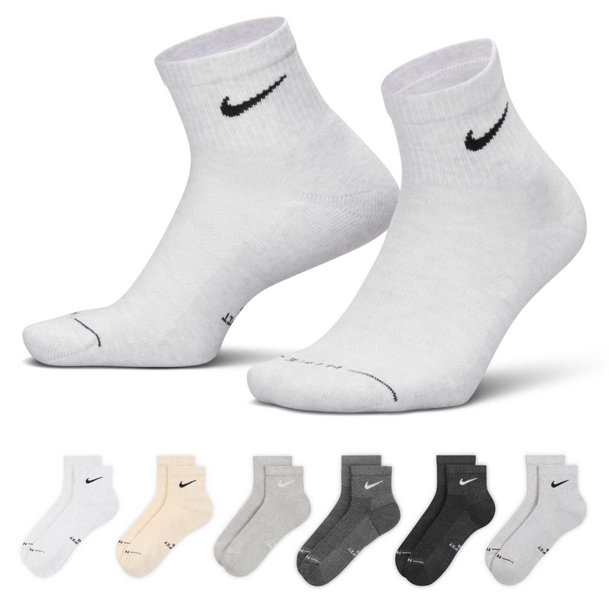 Men's' Nike Everyday Elevated Ankle 6-Pair Pack Side View With Package