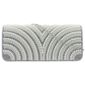  Sophia Taylor Faux-Pearl Clutch Front View