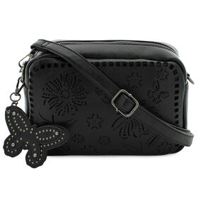  Sam & Hadley Perforated Floral Camera Bag Front View