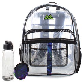Clear Summit Ridge Clear Backpack With Water Bottle Front View