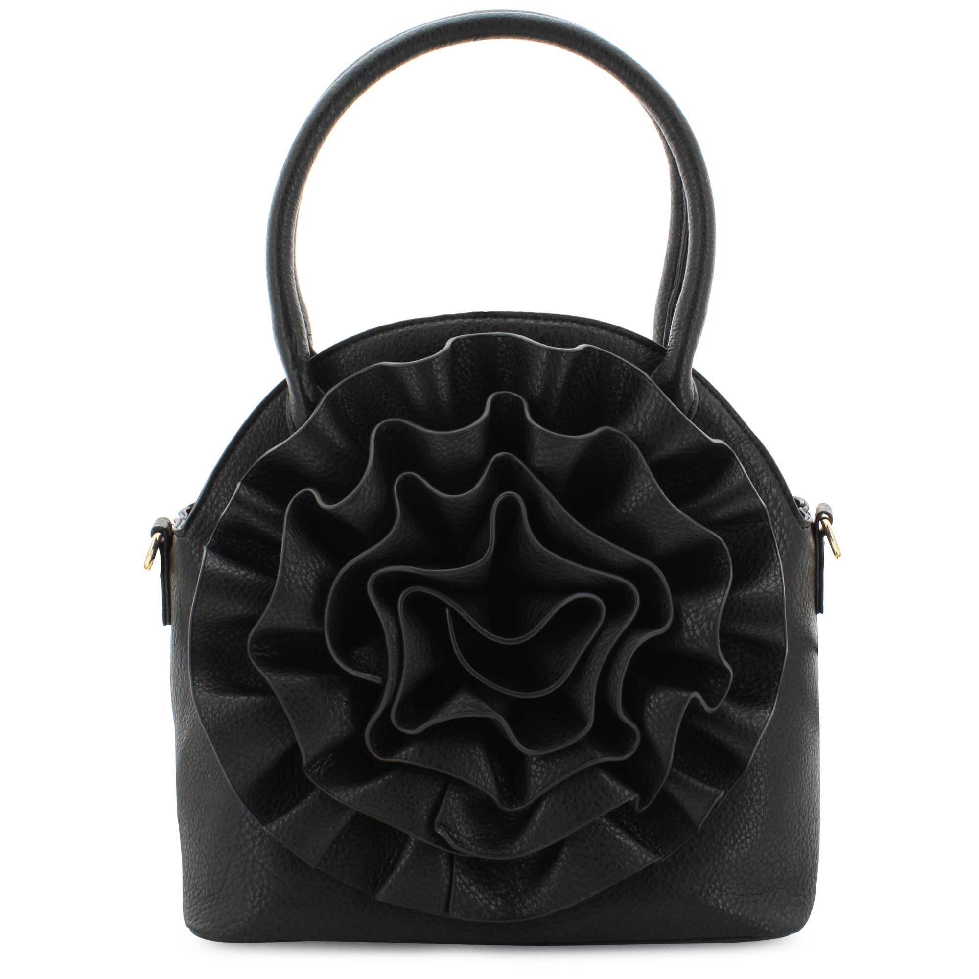 DS Bags Peony Rosette Handbag Front View