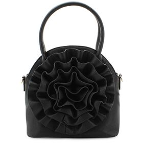 Handbags DS Bags Peony Rosette Handbag Front View