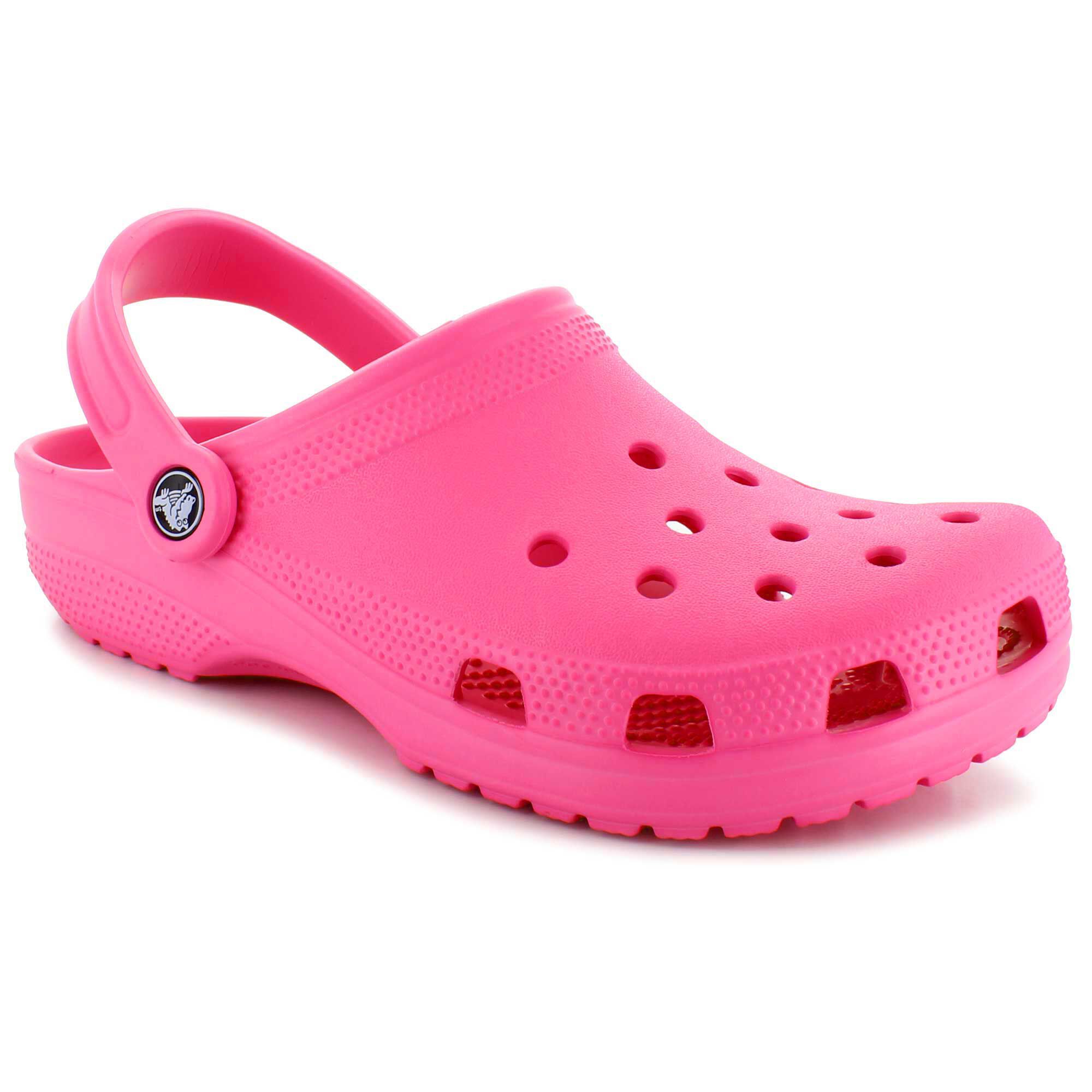 fuchsia crocs