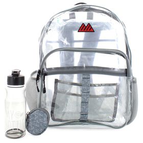 Clear Summit Ridge Clear Backpack With Water Bottle Front View