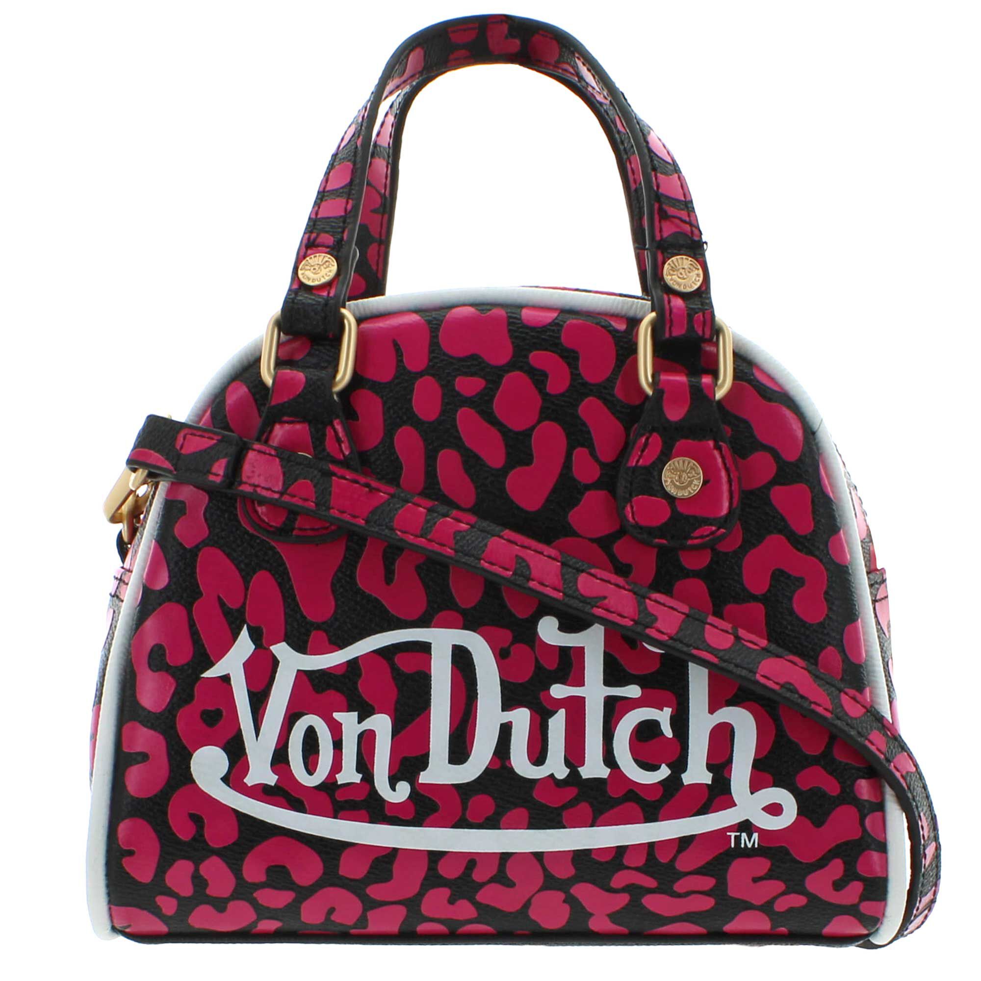 Von Dutch Cheetah-Print Bowler Front View