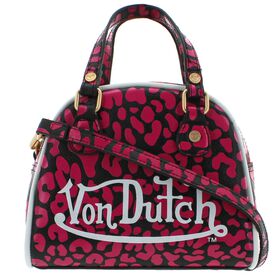  Von Dutch Cheetah-Print Bowler Front View
