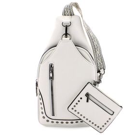  Sam & Hadley Studded Sling With Clip-On Pouch Front View