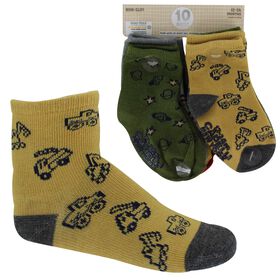 Infants' Socks Infants' Capelli Fun Icons Non-Slip 10 For $10 Side View With Package