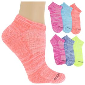 Socks Women's Skechers Super Soft Low-Cut 6-Pair Pack Side View With Package