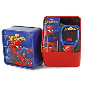 Watches Spider-Man Touch LED Watch Front View With Tin