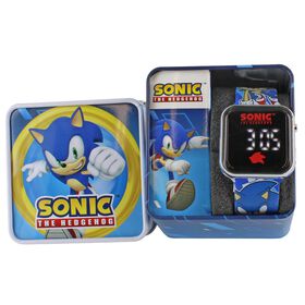  Sonic The Hedgehog Touch LED Digital Watch Front View WIth Tin
