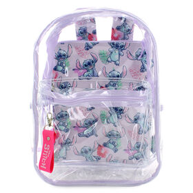 Character Disney Stitch Clear Backpack With Laptop Sleeve Front View