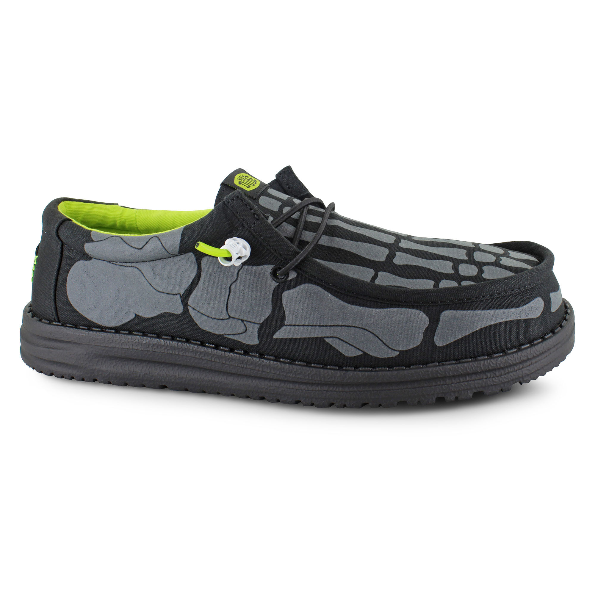 HEYDUDE Wally Skeleton Foot Right Side View