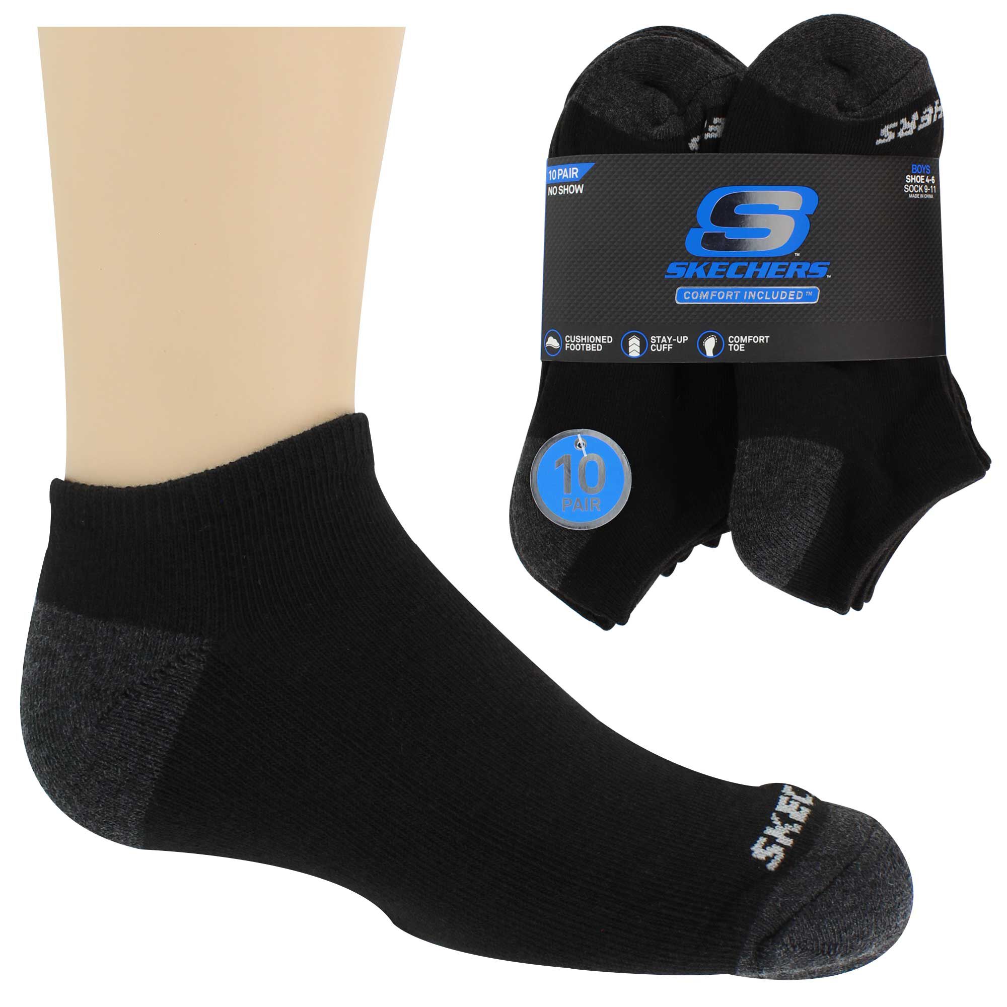 Kids' Skechers No-Show 10 for $10 Side View With Package