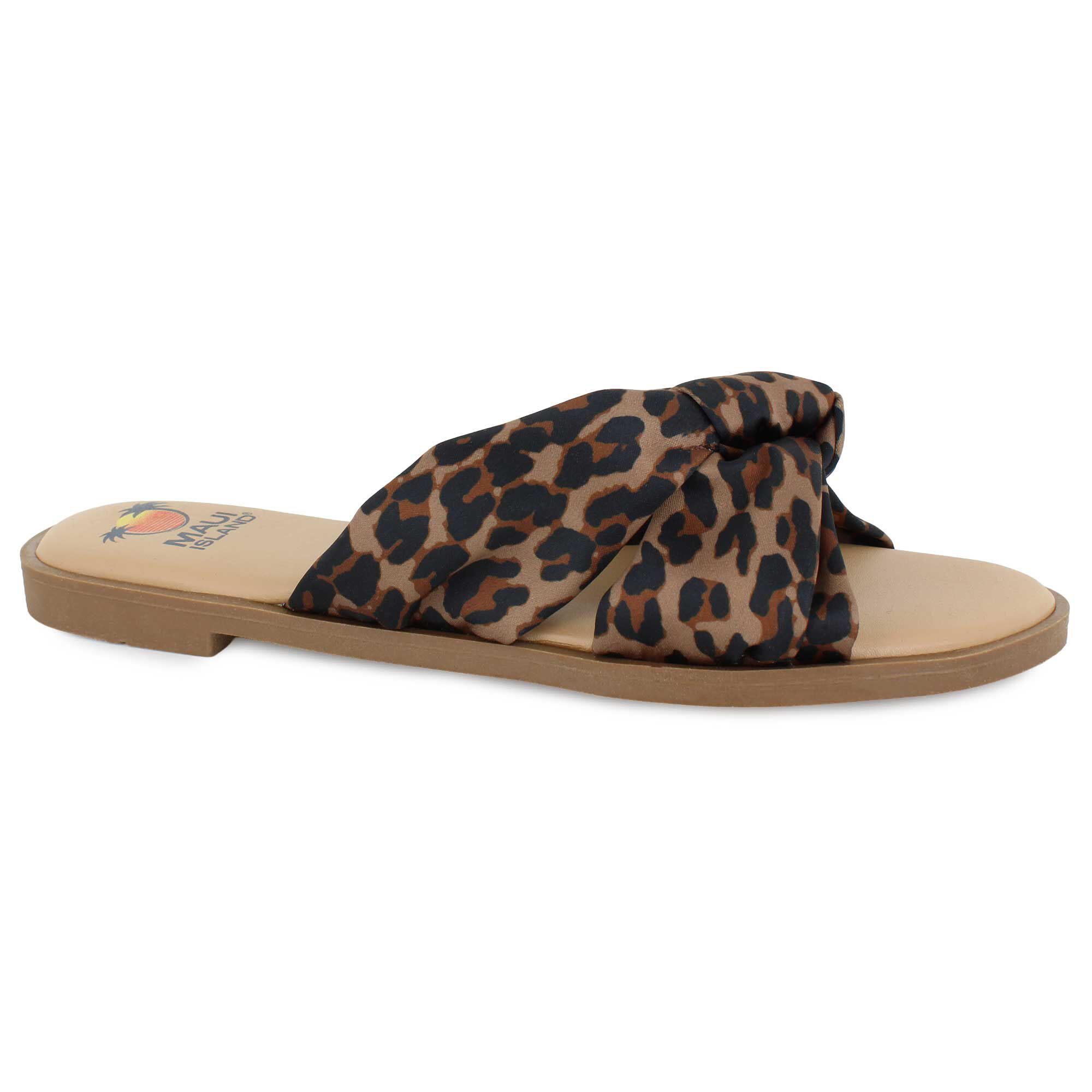 Maui Island Cleo Leopard-Print Sandal Right Side View