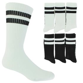 Socks Men's Converse Stripe Crew 6-Pair Pack Side View With Package