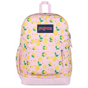  JanSport Cross Town Plus Lemon-Print Backpack Front View