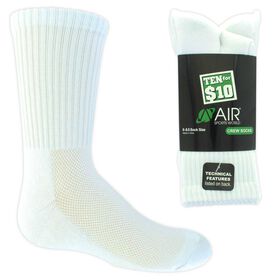 10 For $10 Socks Kids' Air Sports World Crew 10 For $10 Side View With Package