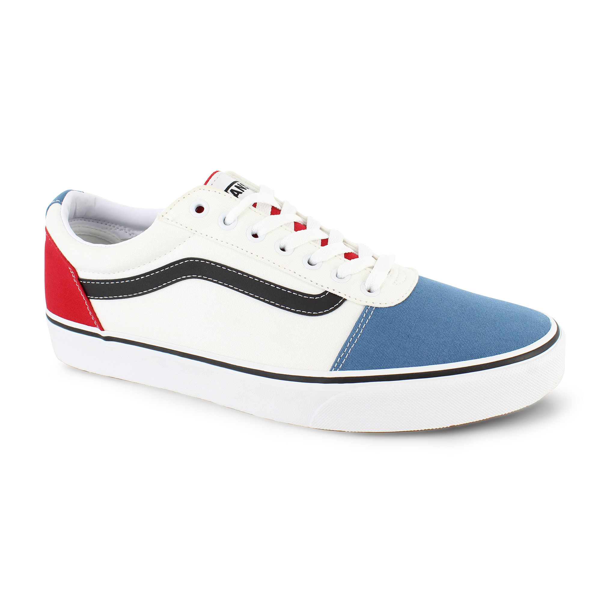 red blue and black vans