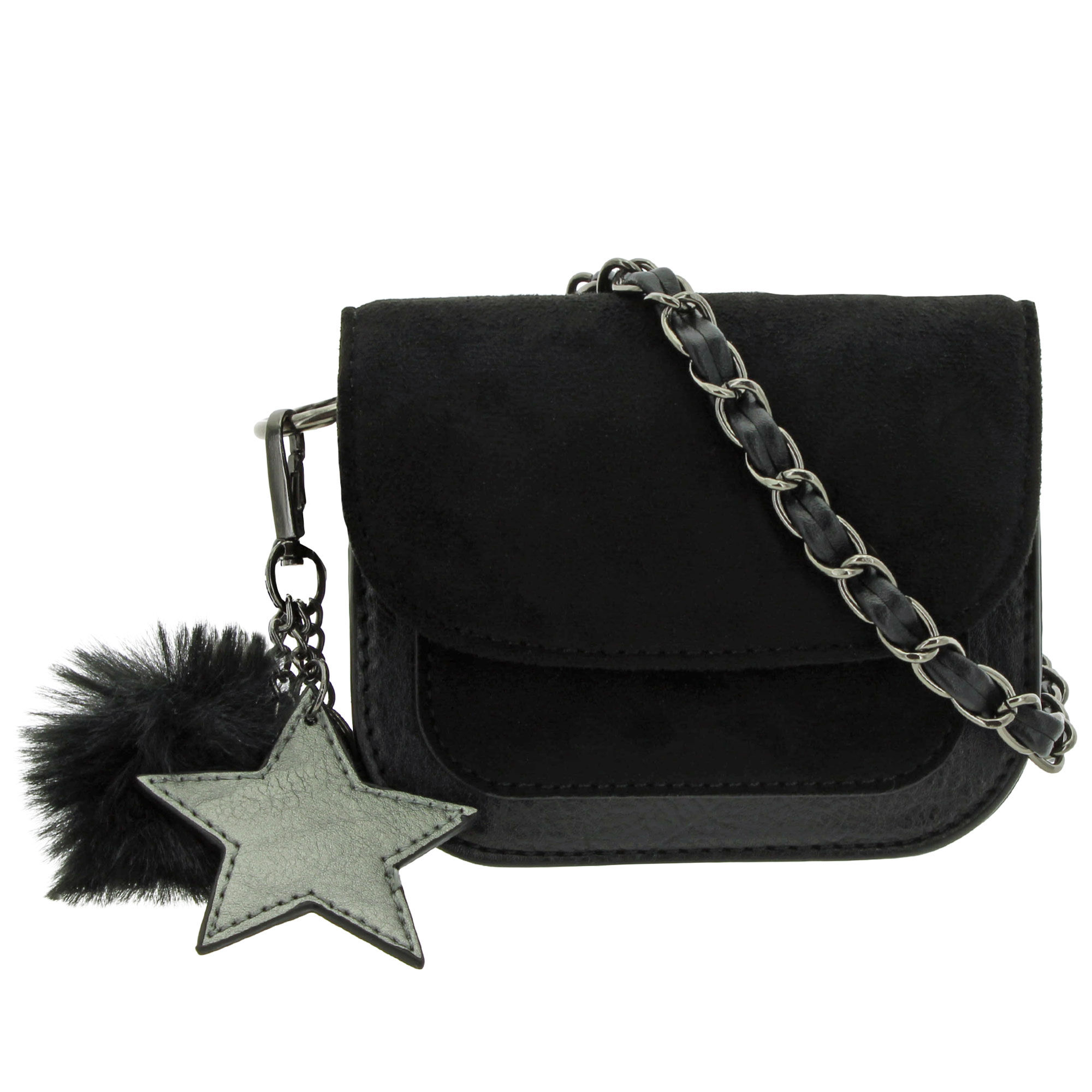 Sam & Hadley Mini Faux-Suede Handbag Front View