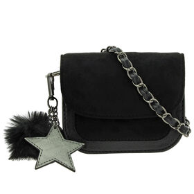 Crossbody Sam & Hadley Mini Faux-Suede Handbag Front View