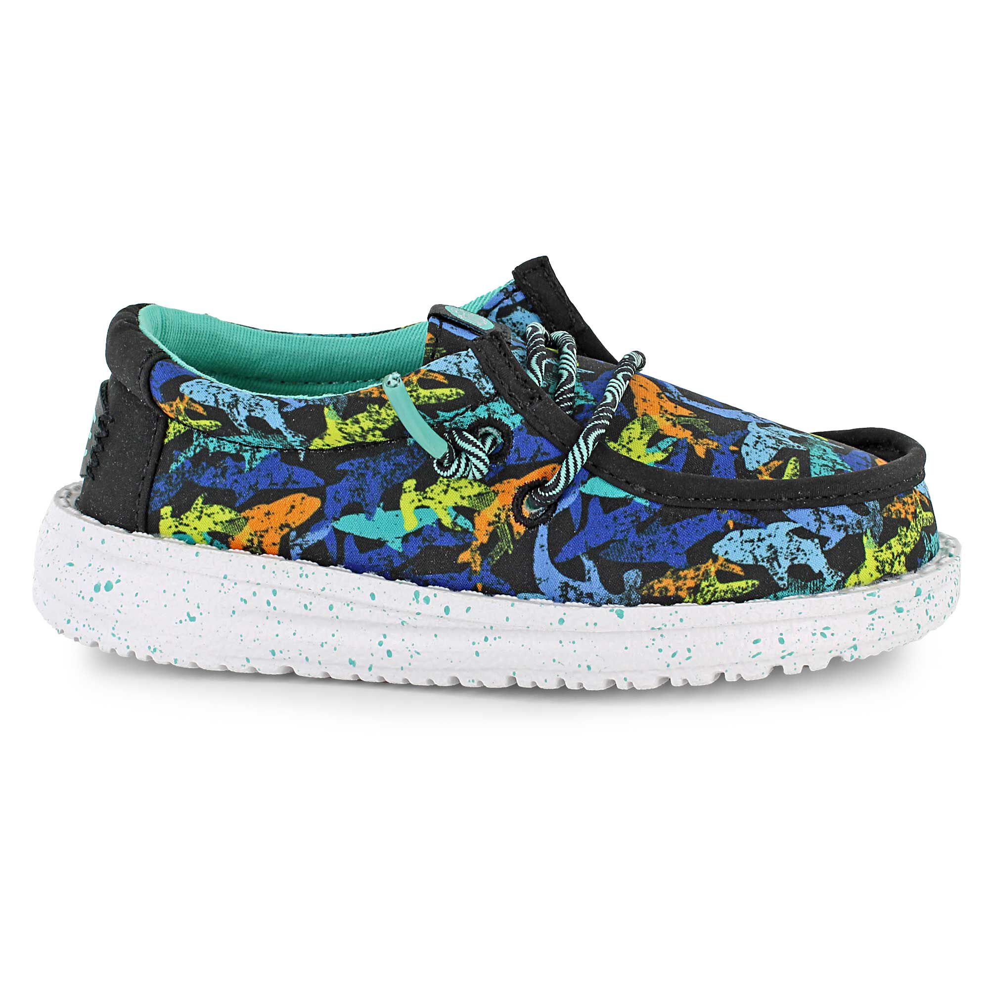 HEYDUDE Wally Toddler Sharks Right Side View