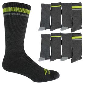 Socks Men's Umbro Striped Performance Crew 8-Pair Pack Side View With Package