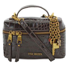  Steve Madden Crocodile BROBBIE TRAINCASE Crossbody Front View