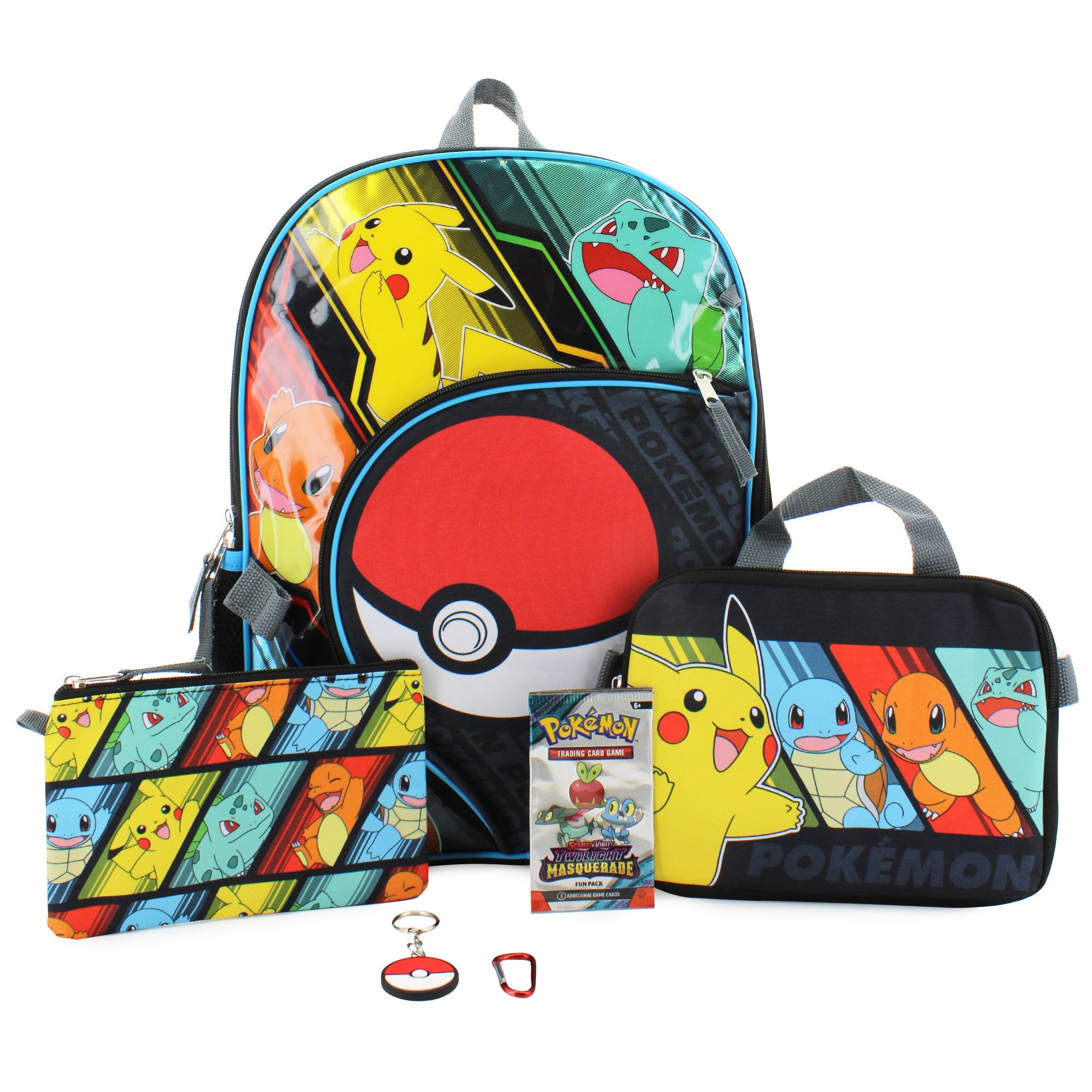 Pokemon 5-Piece Backpack Set Front View