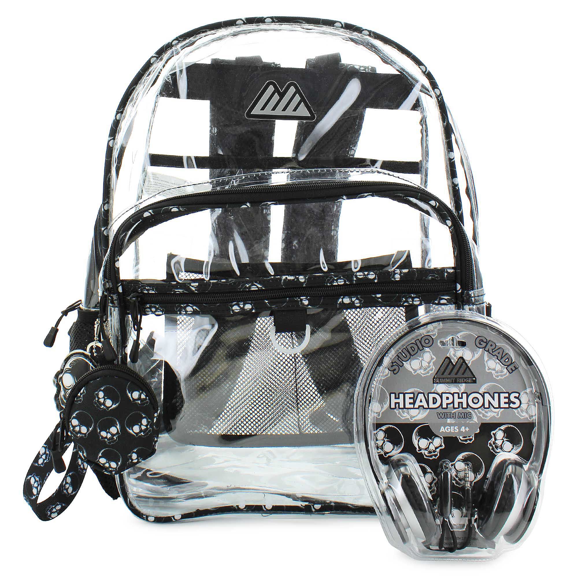 Summit Ridge Skull Clear Backpack Set Front View