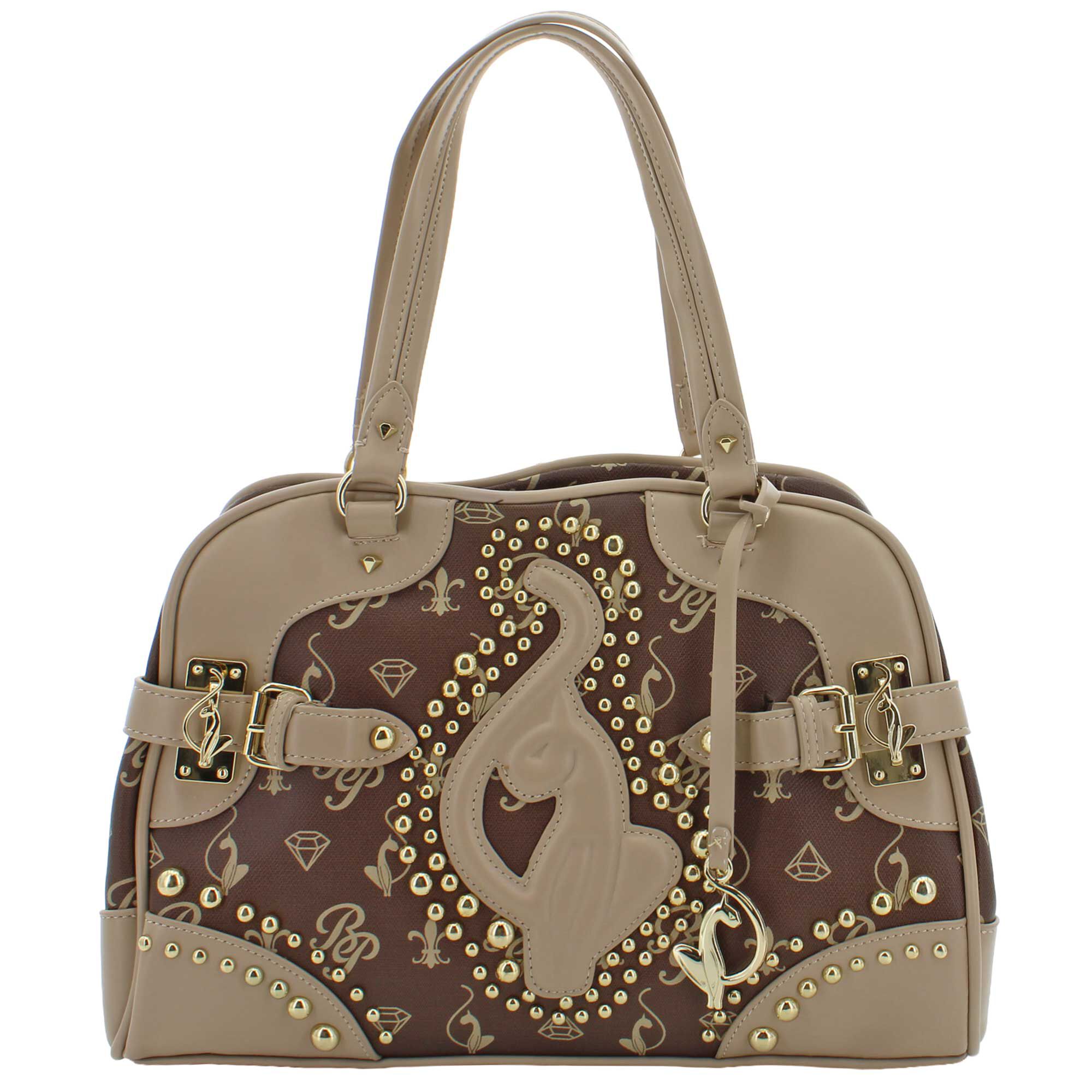 Baby Phat Signature Jacquard Satchel Front View