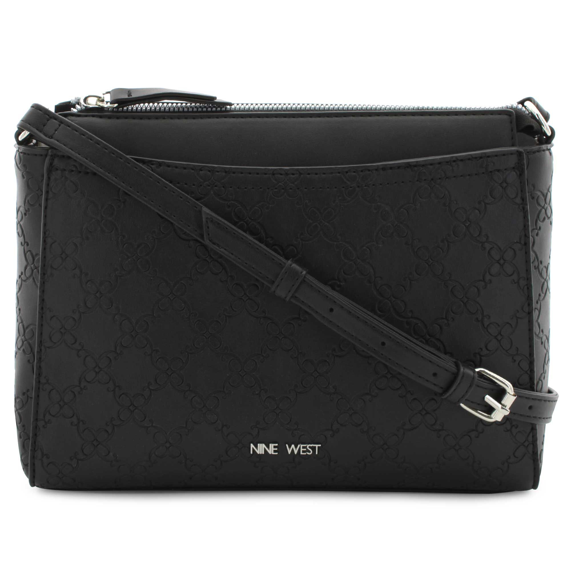 Nine West Bowie Embossed Crossbody Front View