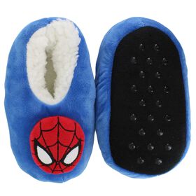  Kids' Spider-Man Slipper Socks 2T-3T Front and Bottom View