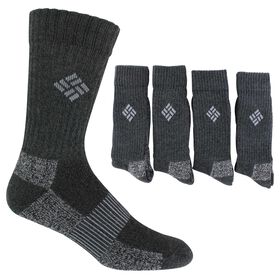 Socks Men's Columbia Solid Crew 4-Pair Pack Side View And Assortment
