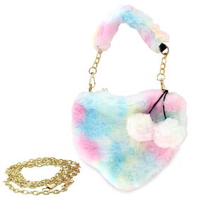 Handbags Willow & Ruby Multicolored Plush Heart Bag Front View