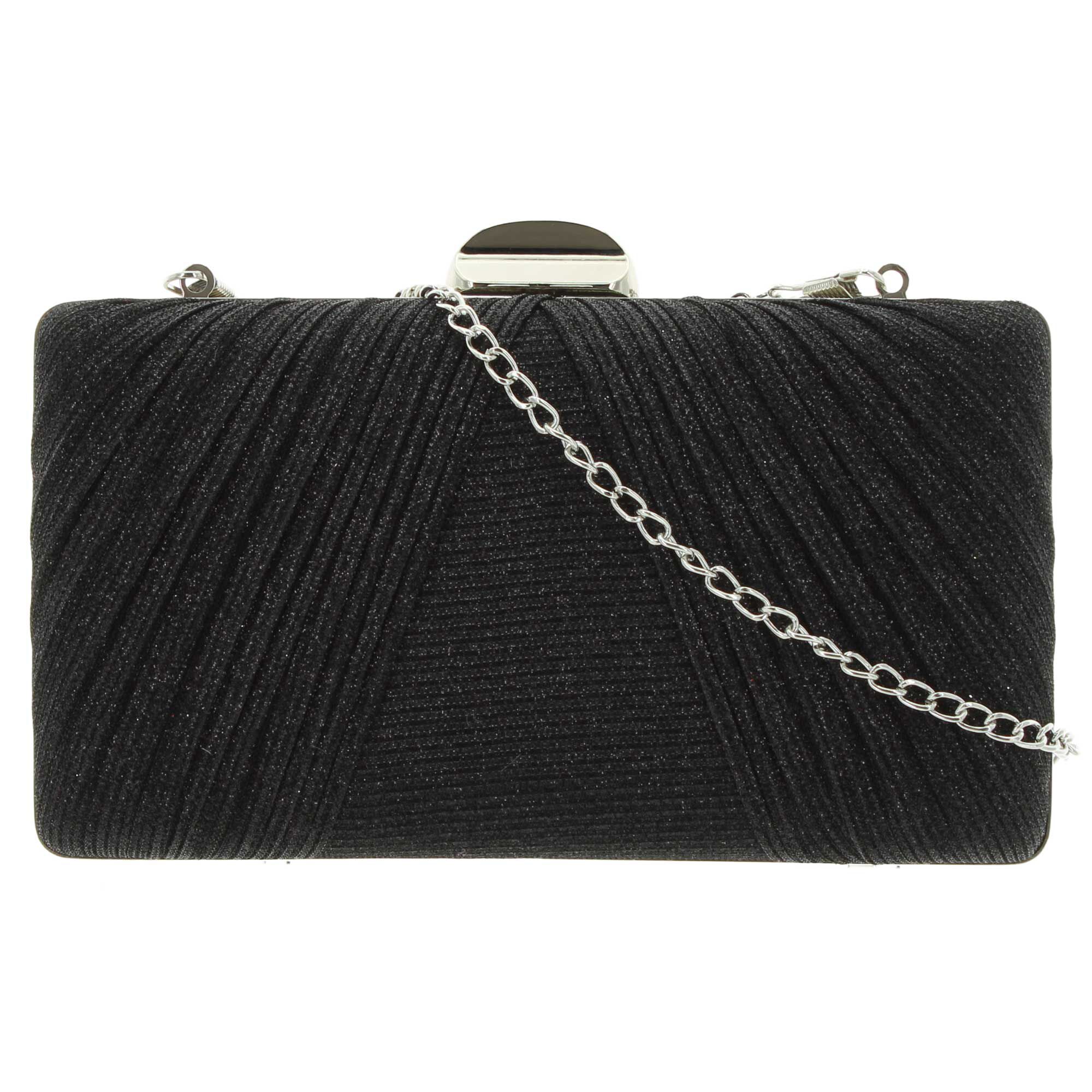 d'margeaux Pleated Evening Bag Front View