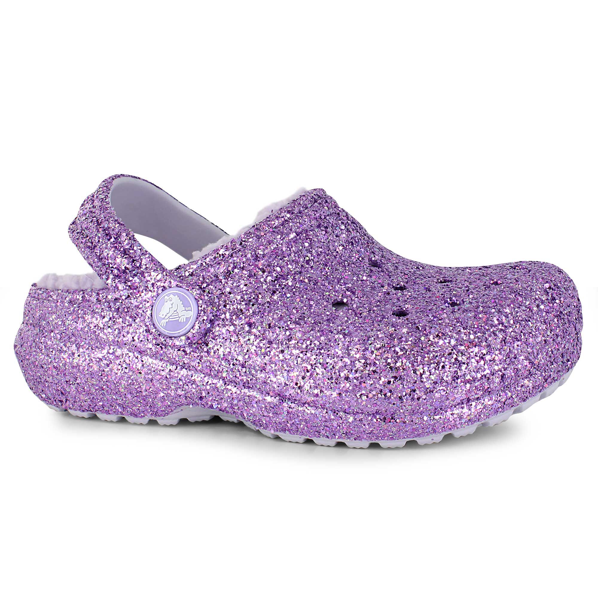 Crocs Classic Lined Chunky Glitter Clog-K Right Side View